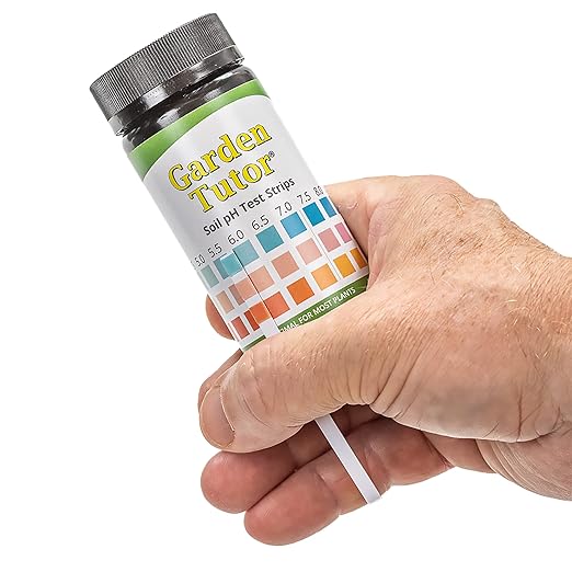 Garden Tutor Soil pH Test Kit – 100 Strips with AI-Powered Web Reader – Accurate Testing for Lawn, Garden & Compost – pH 3.5–9