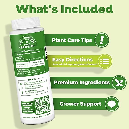 TPS NUTRIENTS Urea Fertilizer for Plants, 15-0-0 Balanced Nitrogen for Vibrant Green Growth, Liquid Plant Food, 32 oz (1 Quart)