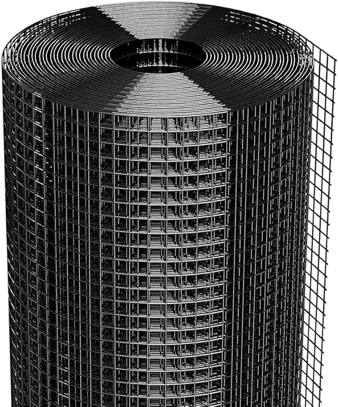 1/2 inch 36 inch x 100 FT Hardware Cloth, 19GA Chicken Wire Fencing,Galvanized Welded Wire Mesh Roll for Poultry Netting Cage, Chicken Coop, Black