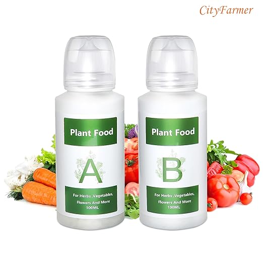 Hydroponic Nutrients AB Plant Food Nutrients, Plant Food A & B Hydroponics Supplies, Indoor Plant Fertilizer for Hydroponics Growing System