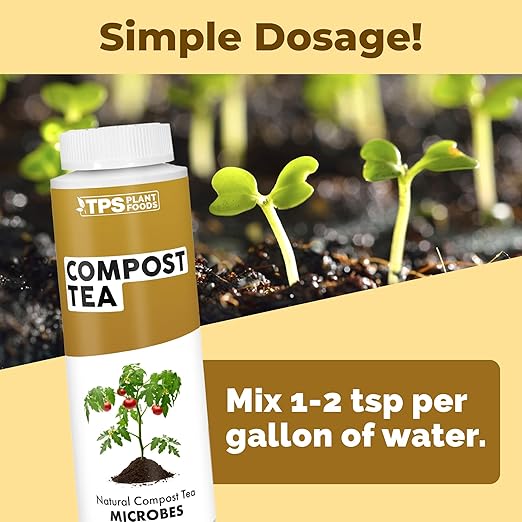 Compost Tea, Boosts Microbial Activity in Gardens for All Plants, 8 oz (250mL)