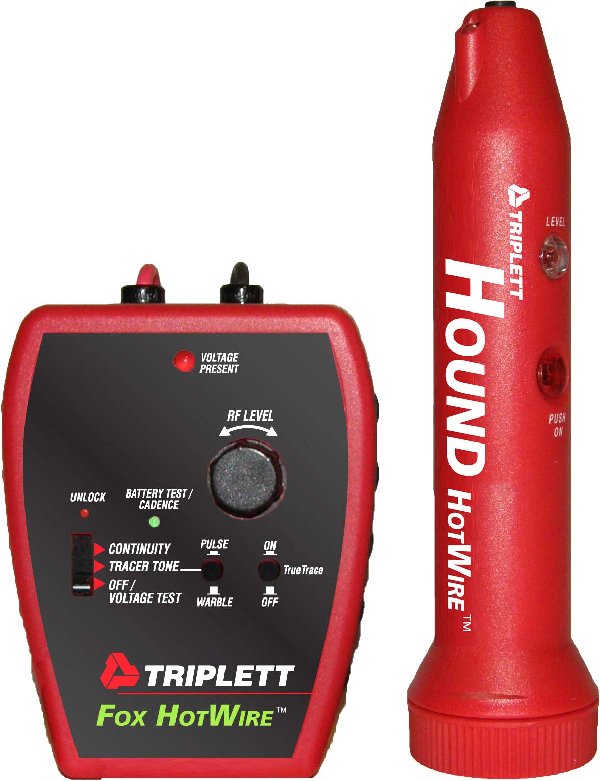 Triplett 3388 Fox & Hound HotWire Live Wire Tone and Probe Wire Tracing Kit with Adjustable Sensitivity - Traces Wires from 0 ~ 250 VAC and up to 1000 ft,Black