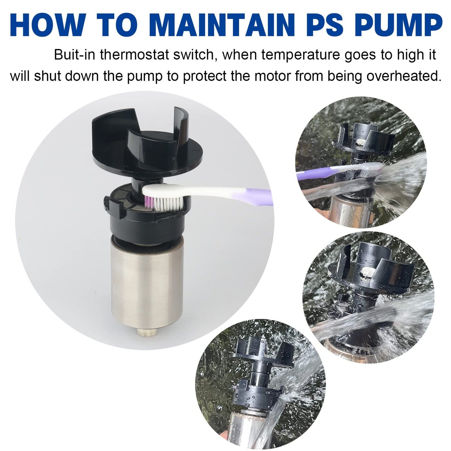 WaterRebirth (14000GPH, UL Listed) PS- High Flow Submersible Water Pond Pump - Water Aquarium Fountain Pump - Aquarium,UL listed (14000GPH-1100W)