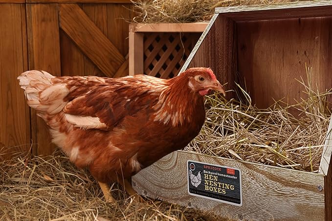 Single Compartment Hens Nesting Box, Chicken Coop Accessories, Wood Nesting Boxes for Up to 5 Hens, Big Duty Laying Nest Box for Duck and Poultry(1 Pack)