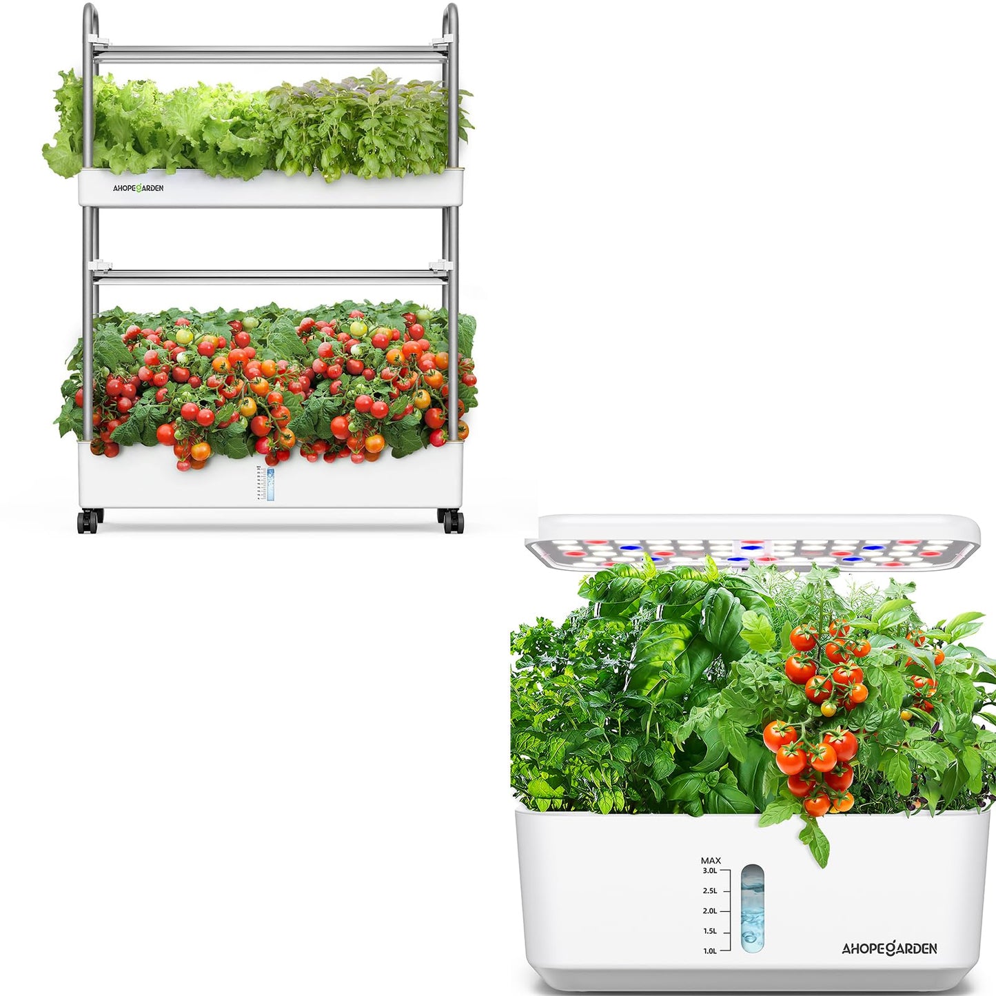 Indoor Garden Hydroponics Growing System, 60 Pods Vertical Garden with LED Grow Light - Plant Germination Kit Aeroponic Veggie Flower Fruit Growth with Smart Socket & Pump System for Home