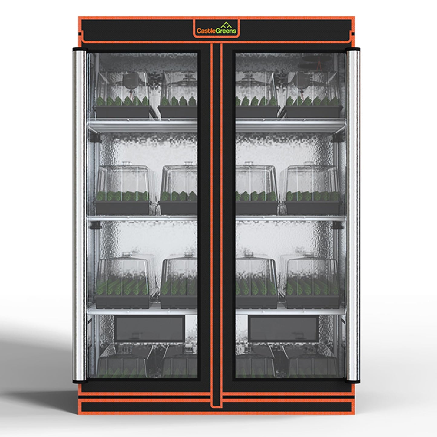 CastleGreens 48"x24"x72" Multi-Storey Grow Tent, Extra-Large Observation windows, Heavy-Duty 600D Mylar Plant Tent, Waterproof Growing Tents, Fit in Indoor Planting, Hydroponics, 4-Layers of seedlings