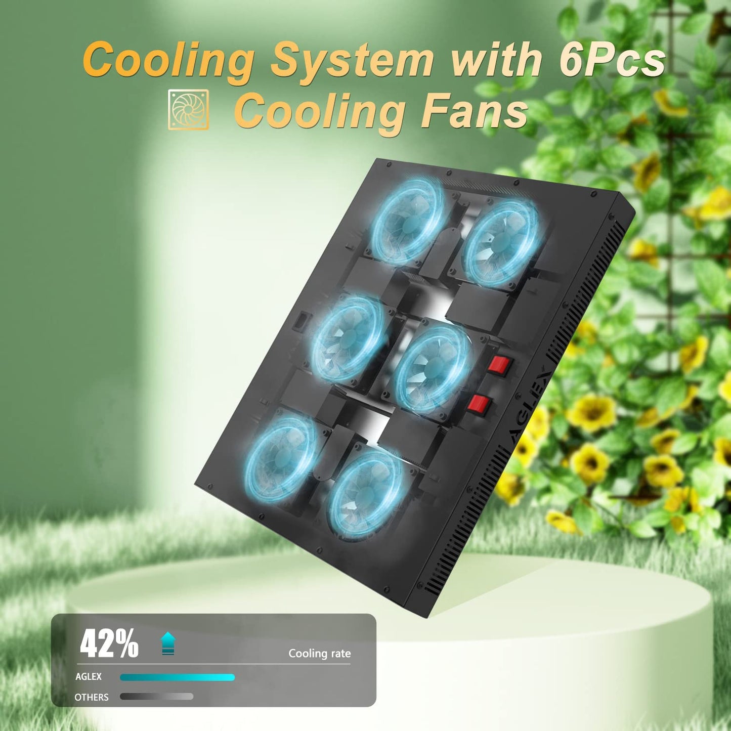 AGLEX 655W COB LED Grow Light, Full Spectrum Plant Grow Lamp with Daisy Chain Veg and Bloom Switch for Hydroponic Greenhouse Indoor Plant Veg and Flower (C3000)