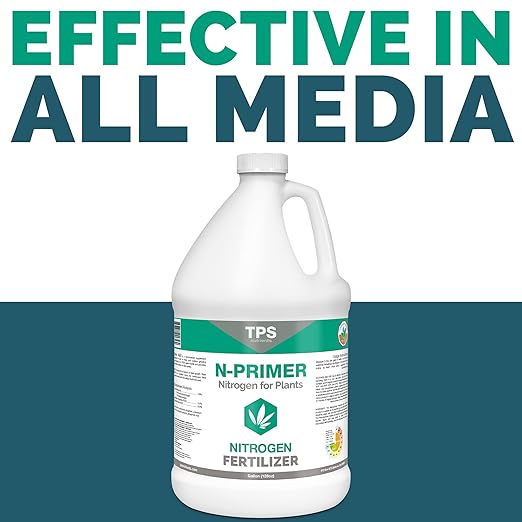 TPS NUTRIENTS N-Primer Nitrogen Supplement for Fast Vegetative Growth, Promotes Dark Green Leaves Gallon (128 oz)