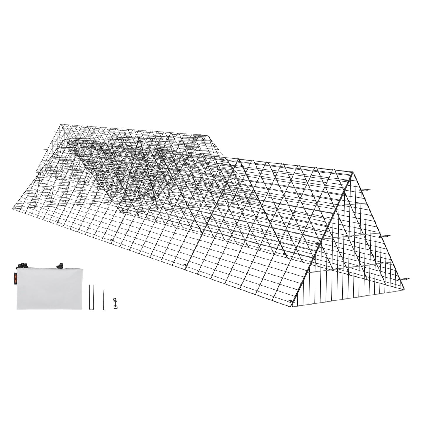 VEVOR Chicken Enclosures, Dimensions: 287x78.7x24.2 inches, Outdoor Chicken Passageways with Corner Supports, Dual Pack, Fits Poultry, Ducks, Bunnies