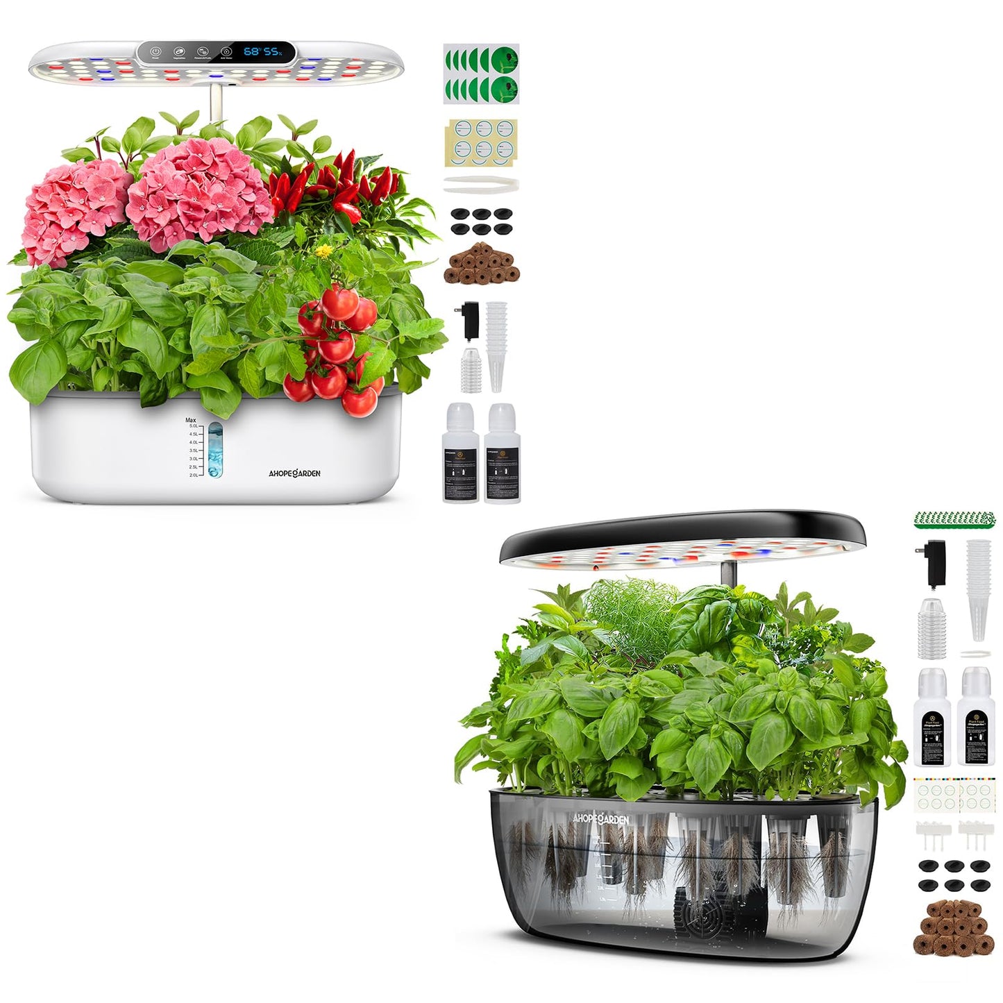 Ahopegarden Hydroponics Growing System kit: Indoor Herb Garden - 12 Pods Plant Germination Kit