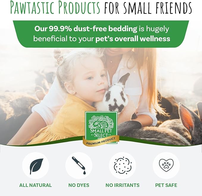 Small Pet Select Premium Natural Aspen Bedding, Animal Bedding for Small Indoor and Outdoor Pets, Made in The USA, Jumbo Size 282 L (2 Pack, 141 L Each)