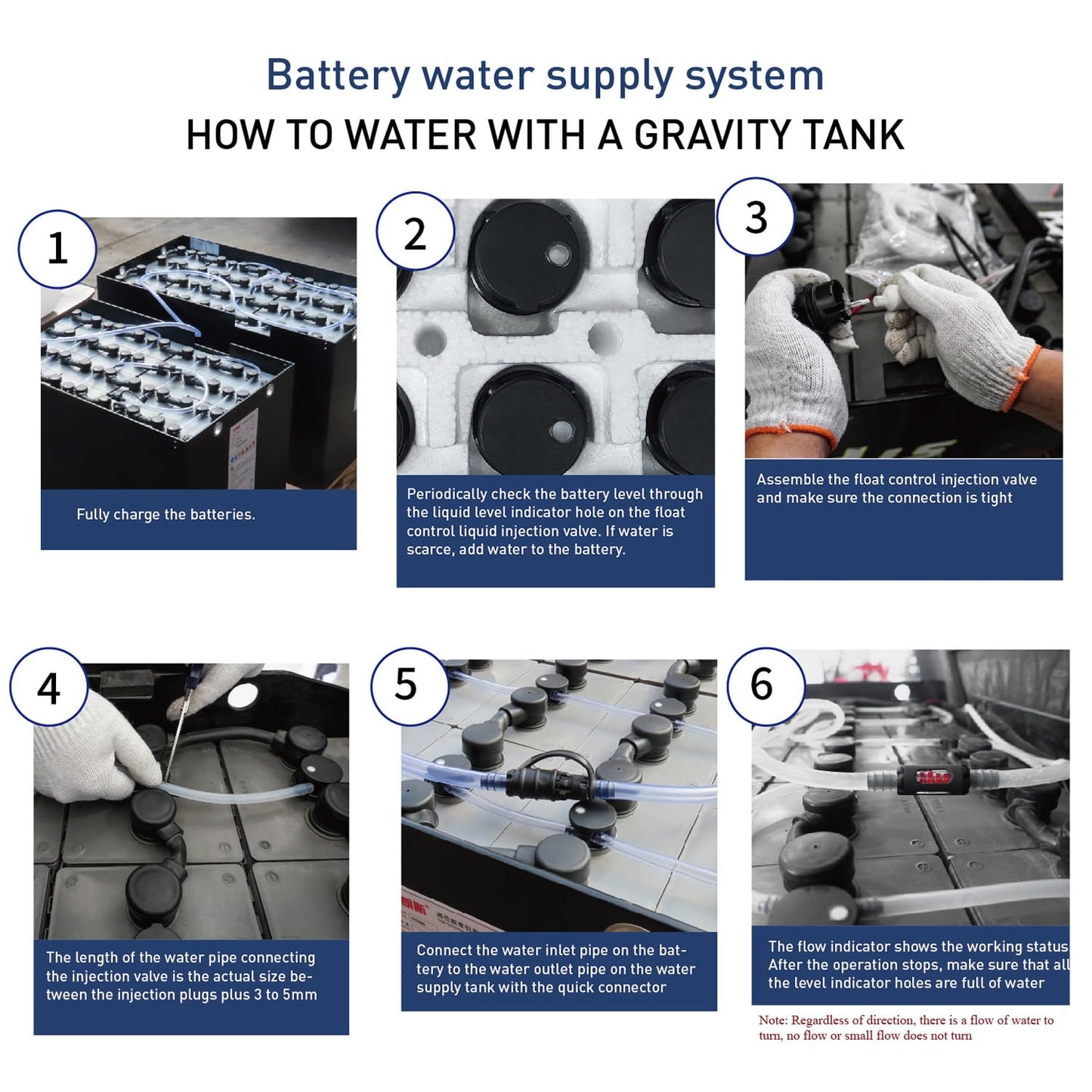 36V Forklift Battery Watering System, golfcart Battery Watering Filler- 36 Volt Kit Battery Watering System