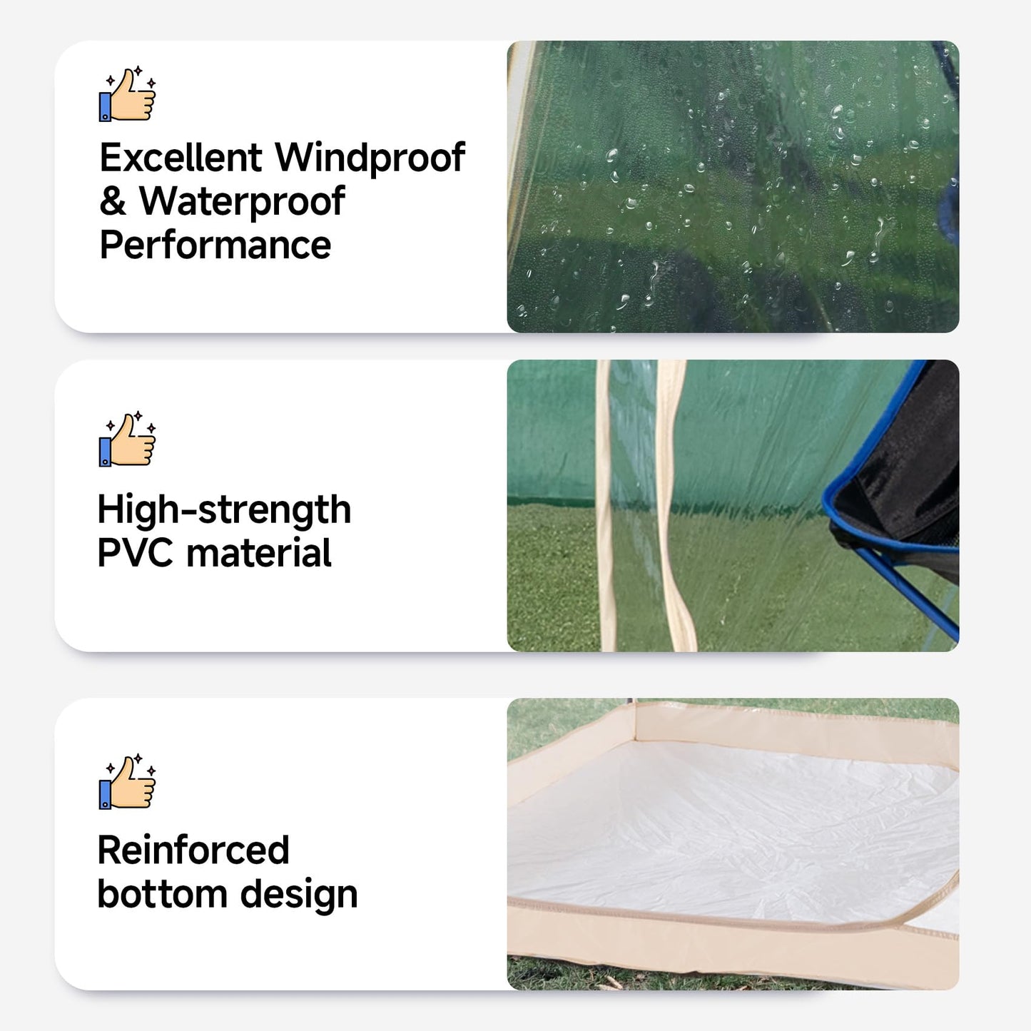 TopGold Sports Tent Weather Proof Clear Tent Outdoor Instant Pop Up Shelter Chair Bubble Tent 50"x50"x64"H