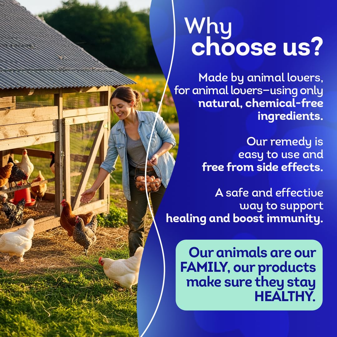 HA4E - Chicken Respiratory Support Supplement - Effective Breathing Aid for Chickens - Highly Effective Homeopathic Formula - 300 Tablets