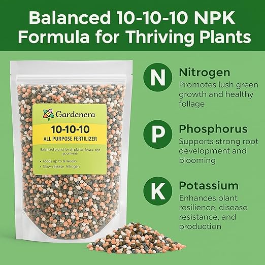 𝐁𝐄𝐒𝐓𝐒𝐄𝐋𝐋𝐄𝐑 10-10-10 Plant Fertilizer Slow Release | 10 10 10 All Purpose Fertilizer for Fruit Trees, Evergreens, Vegetables, Arborvitae, Fig Trees, Shrubs, Pines, Oaks, Flowers [5 Quarts]