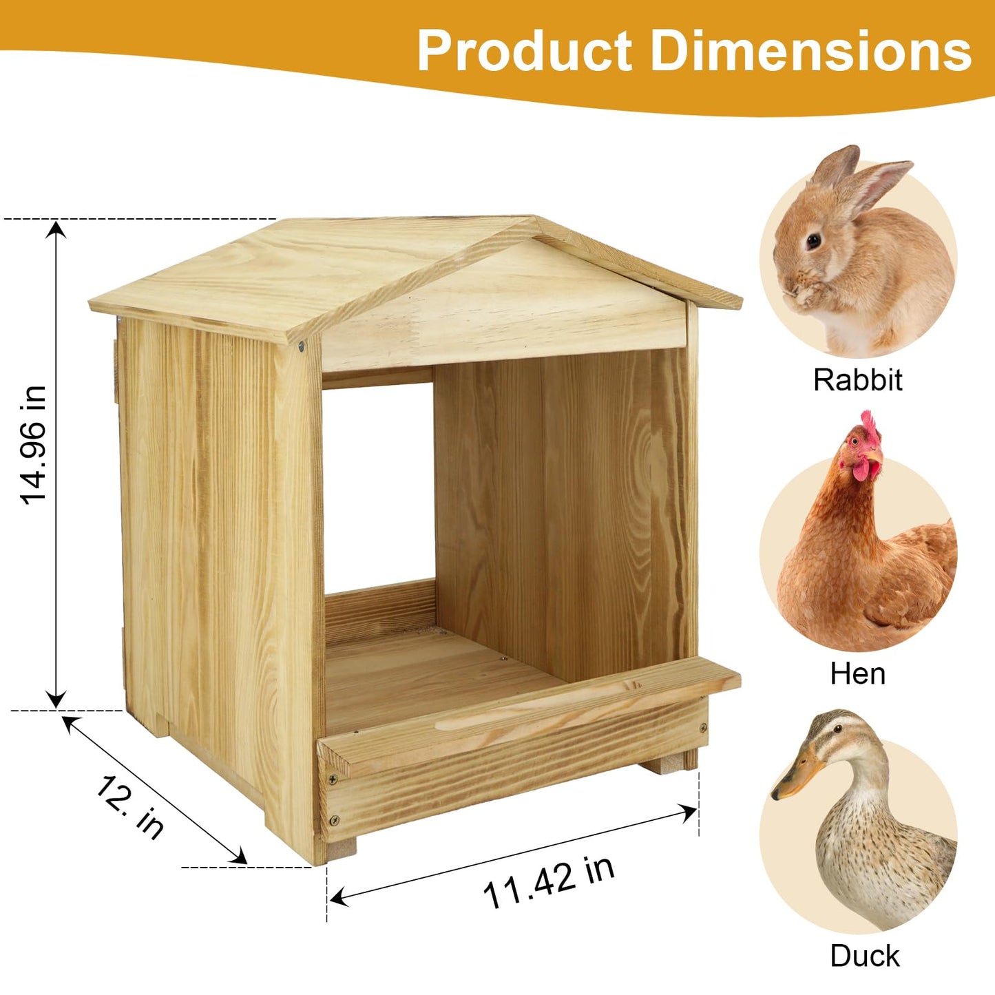 Chicken Nesting Box 3 Compartments - Wall Mount Wooden Egg Laying Nest Box for Chicken Coop, Easy to Assemble & Versatile Use for Hens, Ducks, Chickens