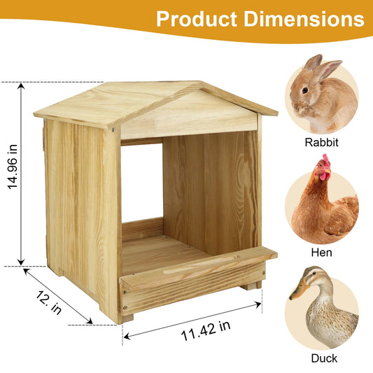 Chicken Nesting Box 3 Compartments - Wall Mount Wooden Egg Laying Nest Box for Chicken Coop, Easy to Assemble & Versatile Use for Hens, Ducks, Chickens