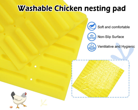 CSQOO Chicken Nesting Box, Waterproof Hens Nesting Boxes with Chicken Nesting Pads for Laying Eggs, Wall Mount Nesting Boxes for Chickens, Duck, Rabbit, Poultry (Blue)