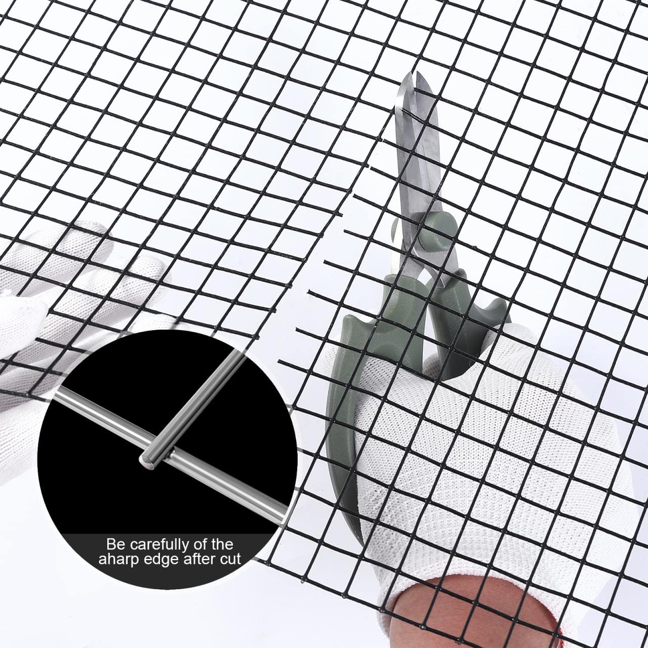 Land Guard 48 inch×100 ft Black Vinyl Coated Hardware Cloth, 19 Gauge 1/2 inch Black PVC Hardware Cloth, Black Welded Wire Fence Supports Poultry Netting Cage Fence…………
