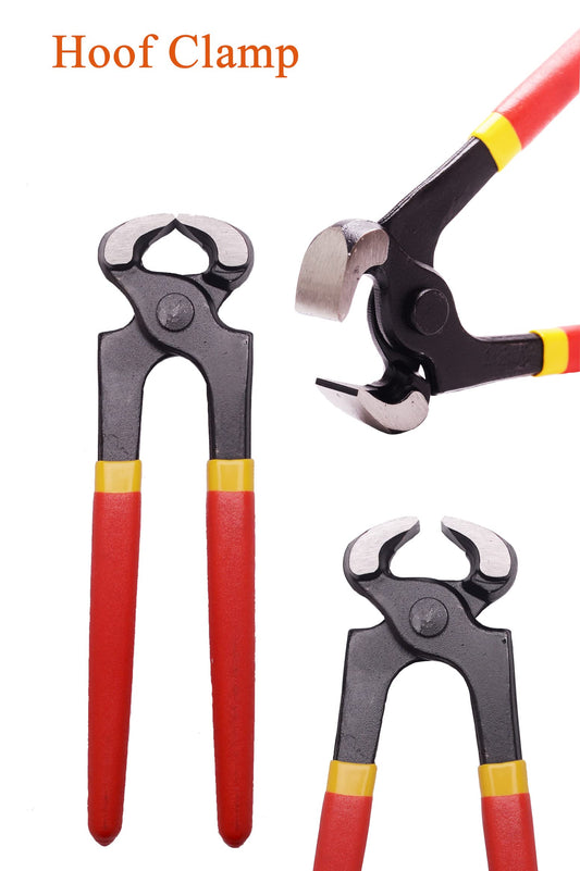 8 inch Farrier Tool Kits （7 Piece） Mini Rasp Hoof File Goat Pig Equine Metal Shears Professional Farriers Hoof Nipper Cutter Handle Knife