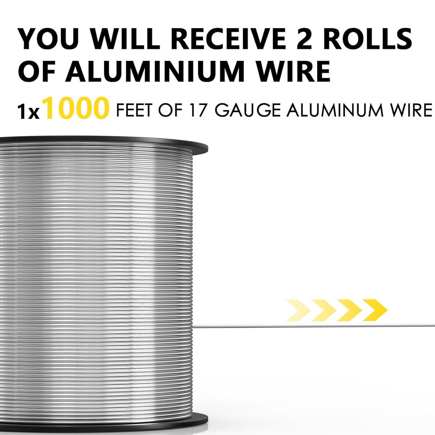 Lifence 1000 ft 17 Gauge Aluminum Electric Fence Wire for Garden Fence, Electric Fence, Chicken Wire Fence,High Conductivity and Durability
