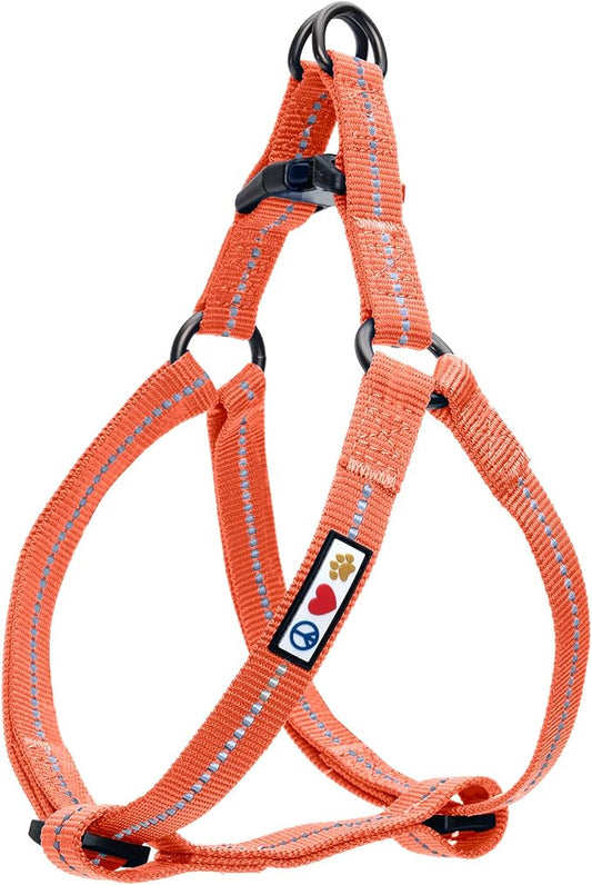 Pawtitas Recycled Dog Harness with Reflective Stitched a Puppy Harness Made from Plastic Bottles Collected from Oceans Extra Small Living Coral