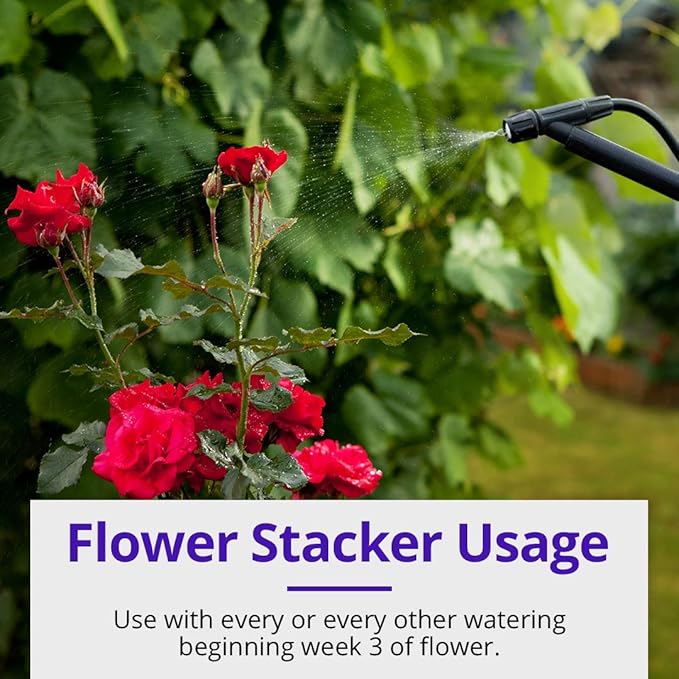 Humboldts Secret Flower Stacker | 0-7-5 Bloom Booster with Vitamin B1 | High Phosphorus Potassium Flowering Nutrients | Potting Soil Hydroponics Coco | Indoor & Outdoor Plants | 32 Ounce
