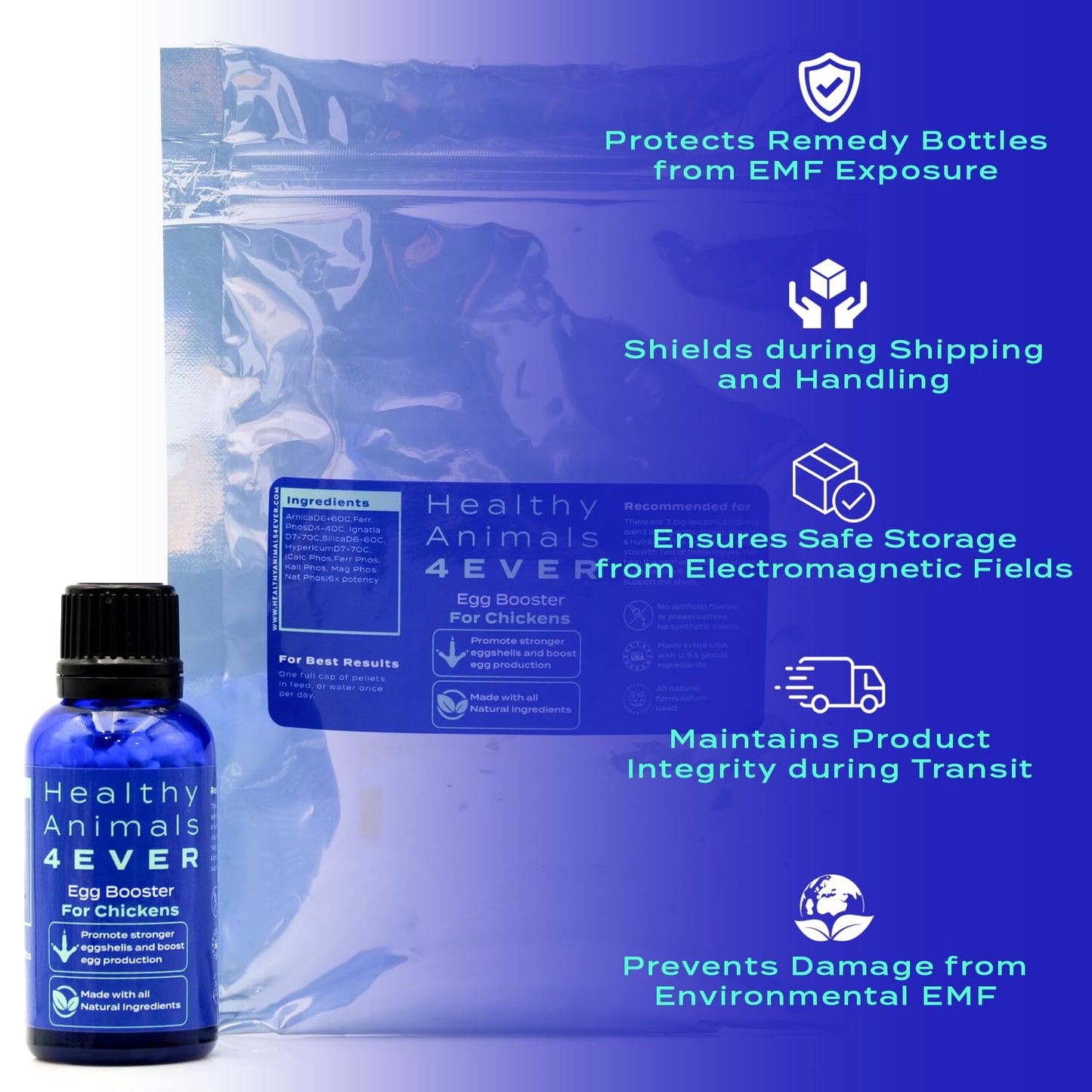 HealthyAnimals4Ever HA4E - Chicken Egg Booster Supplement - Supports Stronger Eggshells & Stress Relief - Highly Effective Homeopathic Formula - Natural Egg Strengthening Tablets - 300 Count