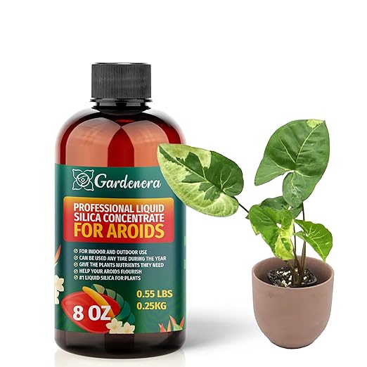 𝐏𝐑𝐄𝐌𝐈𝐔𝐌 Liquid Silica Plant Supplement - 8oz (250mL) - AROIDS Plants Liquid Silica Boost Fertilizer - Stronger Stems & Healthy Leaves for Indoor & Outdoor Aroids Plants (Makes 45 Gallons)