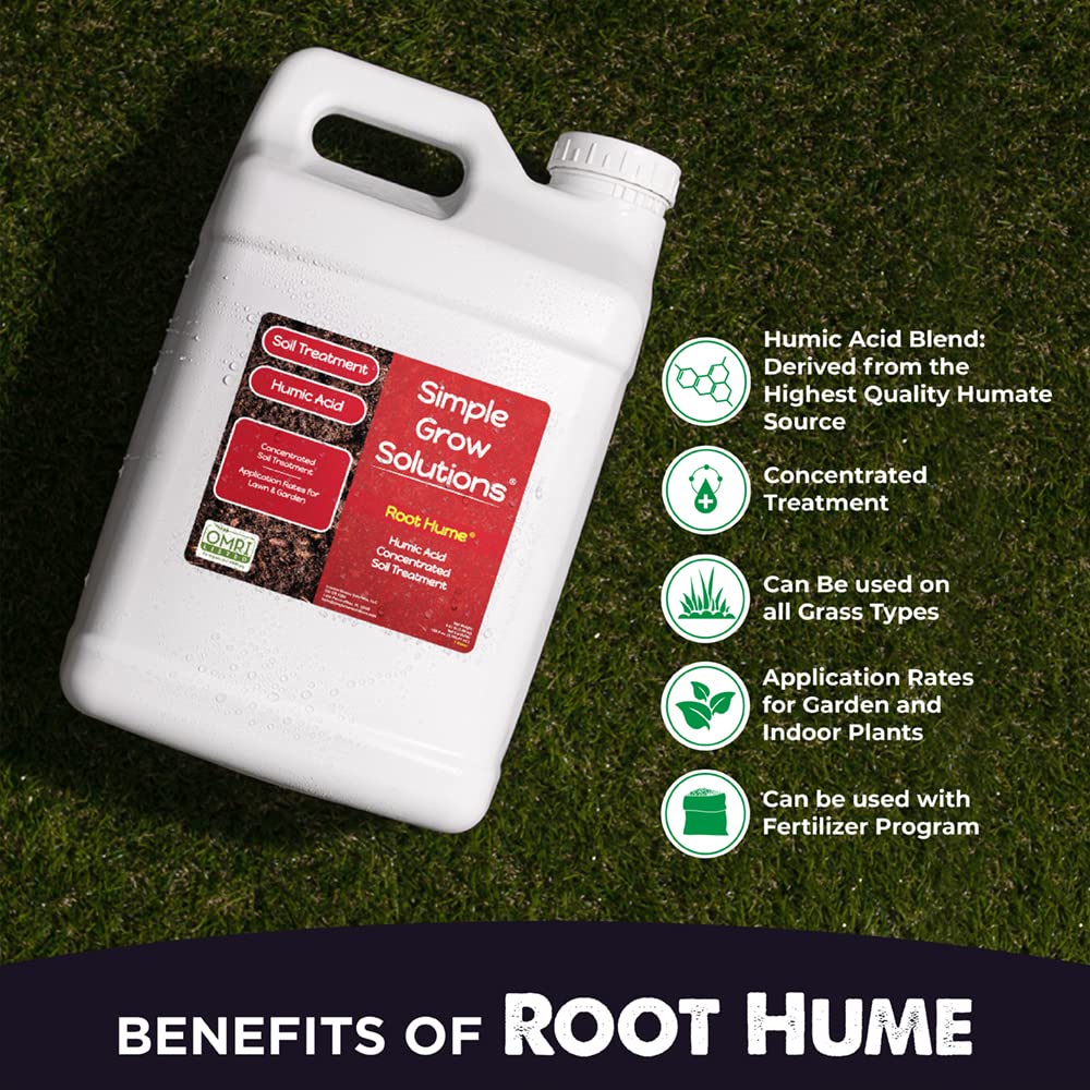 16-4-8 Lawn Food (2.5 Gallons) and Lawn Energizer Nitrogen & Iron (2.5 Gallons) and Root Hume, Humic (2.5 Gallons) - Simple Lawn Solutions