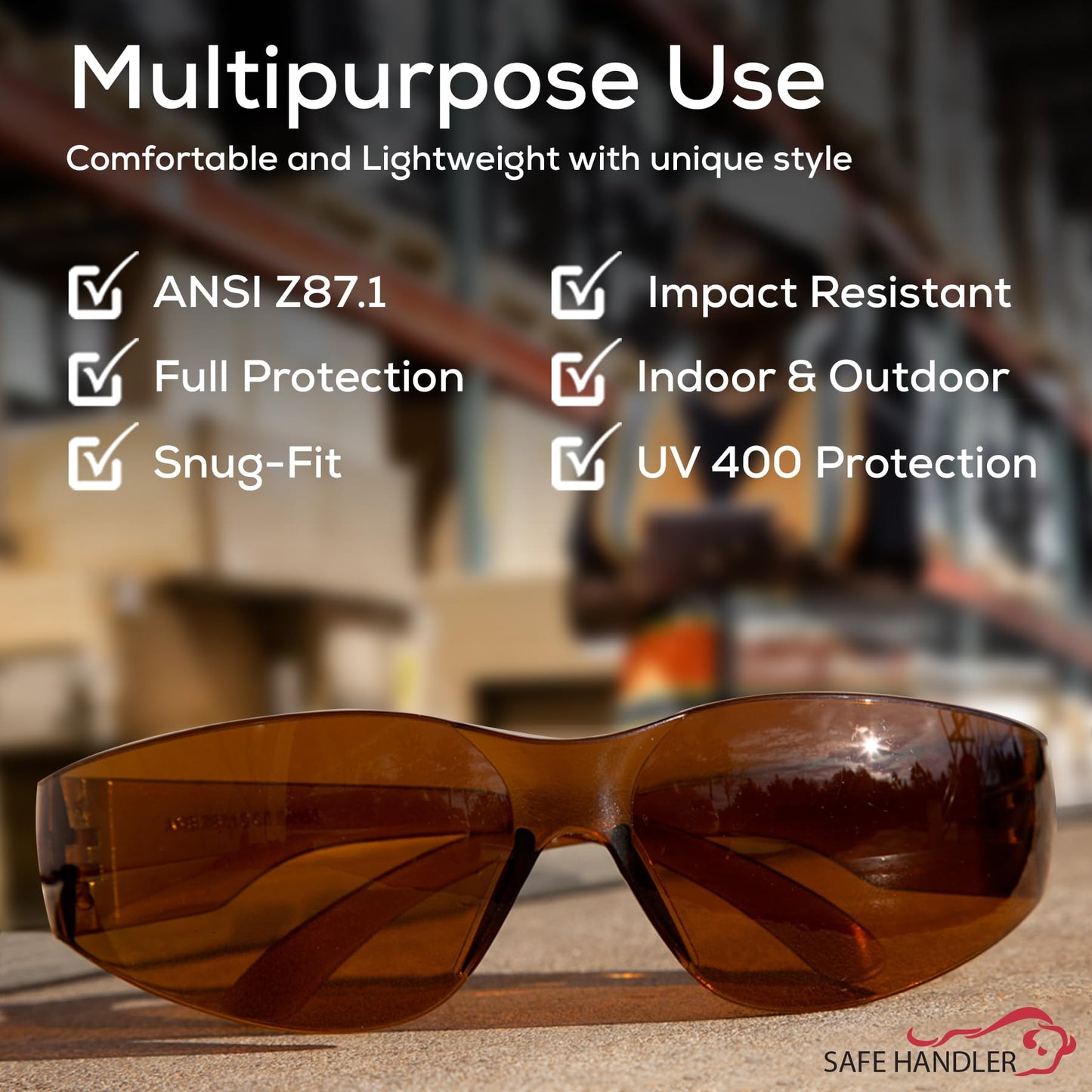 SAFE HANDLER Hyline Anti-Fog Full Color Safety Glasses Variety 144 Pack, Impact Resistant, Polycarbonate, Anti-Scratch