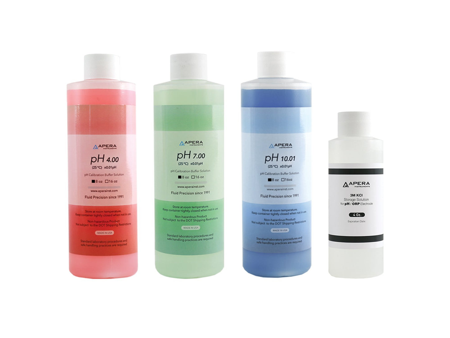Apera Instruments Premium-Series PH60S Food pH Pocket Tester Kit & LLC-AI1109 8oz. pH Calibration Buffer Solution Kit (pH 4.00, 7.00 & 10.01)