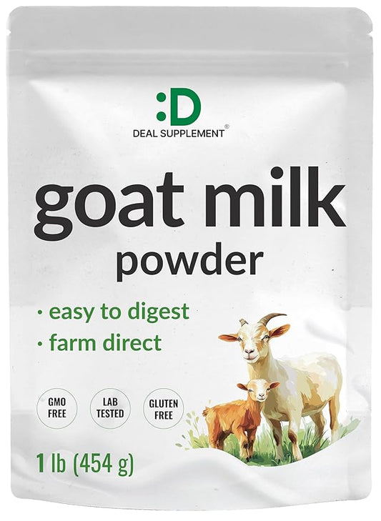 Goat Milk Powder, 1lb – Natural Grass Fed Source from Australia – Farm Direct – Easy to Digest – Powdered Goat Milk Formula for Drinks, Baking & Cooking – Non-GMO, Filler Free, Pet Friendly