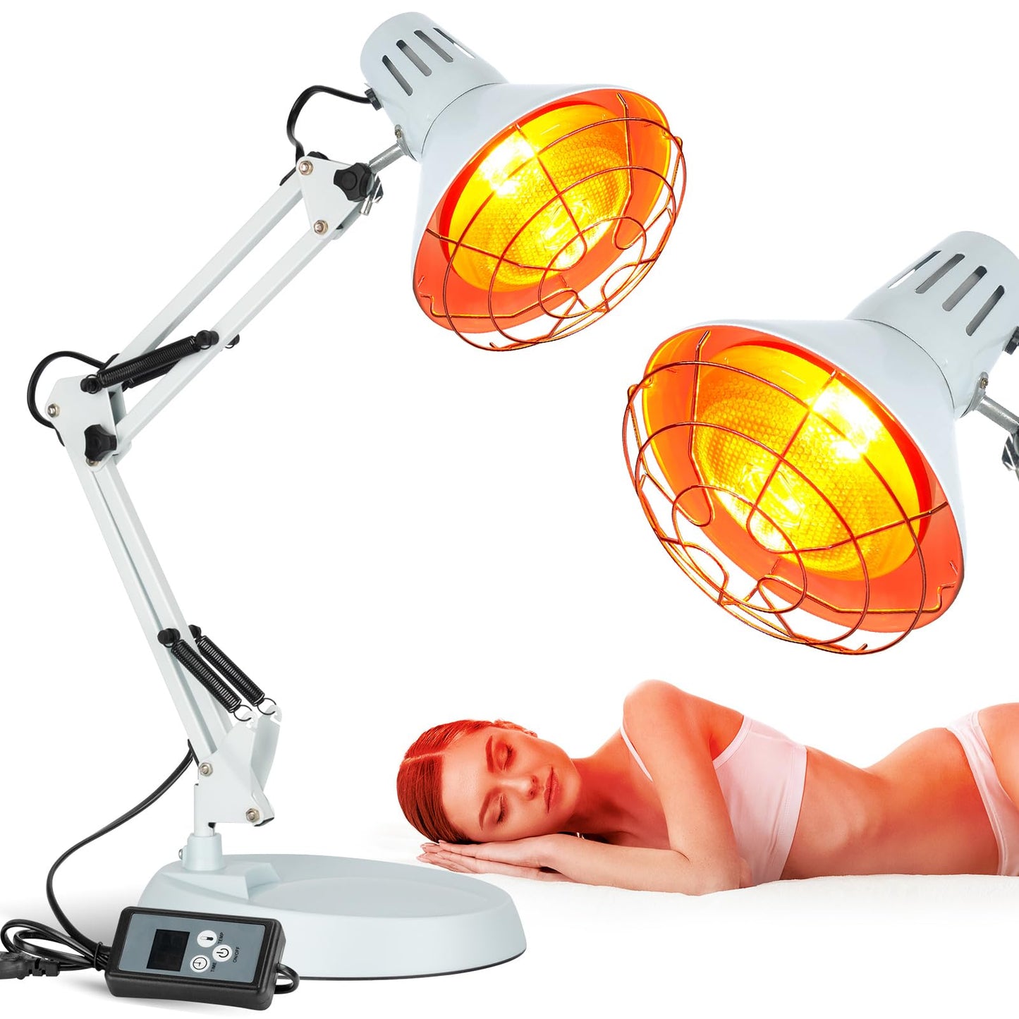 Infrared Red Light Infrared Lamp, 150W Near Infrared Light Heat Lamp for Body Neck Shoulder Joints Back Pain Relief,Universal for Humans and Pet