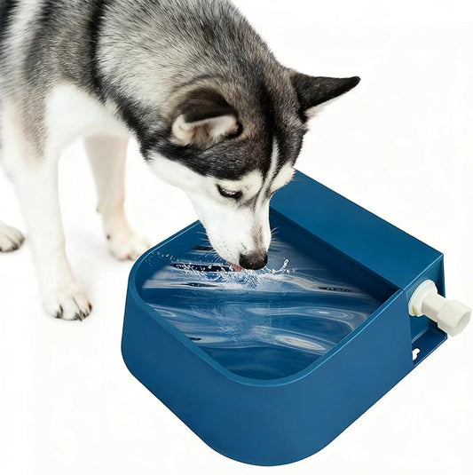 Enjoying Dog Water Bowl Dispenser Outdoor, 2L Auto Water Bowl for Dogs Cats Chicken Farm Animals, Large Size Waterer Feeder, Self Filling Livestock Water Trough, Self-Assembly