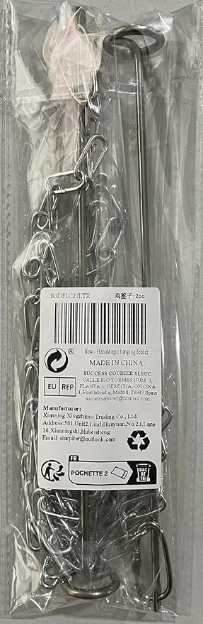 2 Pack Hanging Chicken Feeder with Hooks, Fruit Fork for Chicken Coop Accessories, Chicken Toys & Vegetable Skewers