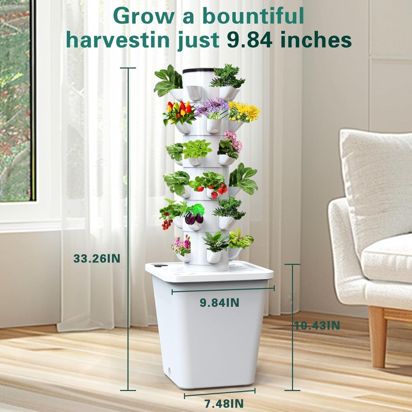 SJZX Hydroponic Growing System Kit 30 Pods and 70 Pods