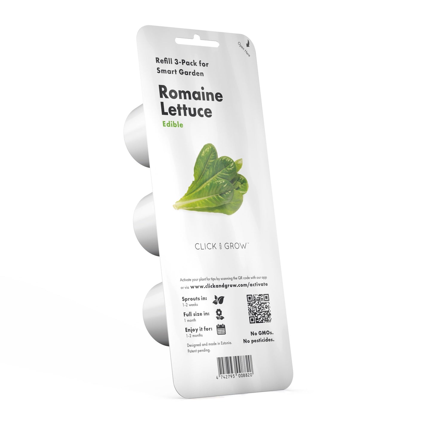 Click and Grow Bundle Smart Garden 9 Gray with 18 Plant Pods: Starter Kit (3 Basil, 3 Lettuce, 3 Mini Tomato) with 3 Wild Strawberry, 3 Thyme and 3 Romaine Lettuce