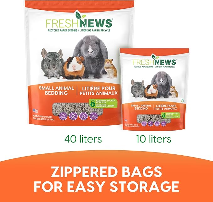 Fresh News Recycled Paper Bedding, Small Animal Bedding, 40 Liters