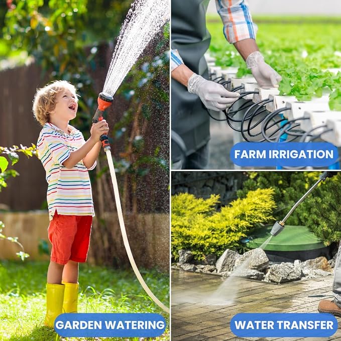FOTING 1.5HP Shallow Well Pump with Pressure Tank, 115V 1340GPH Automatic Irrigation Water Booster Jet Pump, Water Pumps Booster System 164FT for Home Garden Lawn Farm