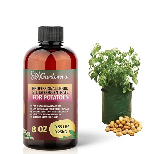 𝐏𝐑𝐄𝐌𝐈𝐔𝐌 Liquid Silica Plant Supplement - 8oz (250mL) - Potatoes Plants Liquid Silica Boost Fertilizer - Stronger Stems & Healthy Leaves for Indoor & Outdoor Potatoes Plants (Makes 45 Gallons)