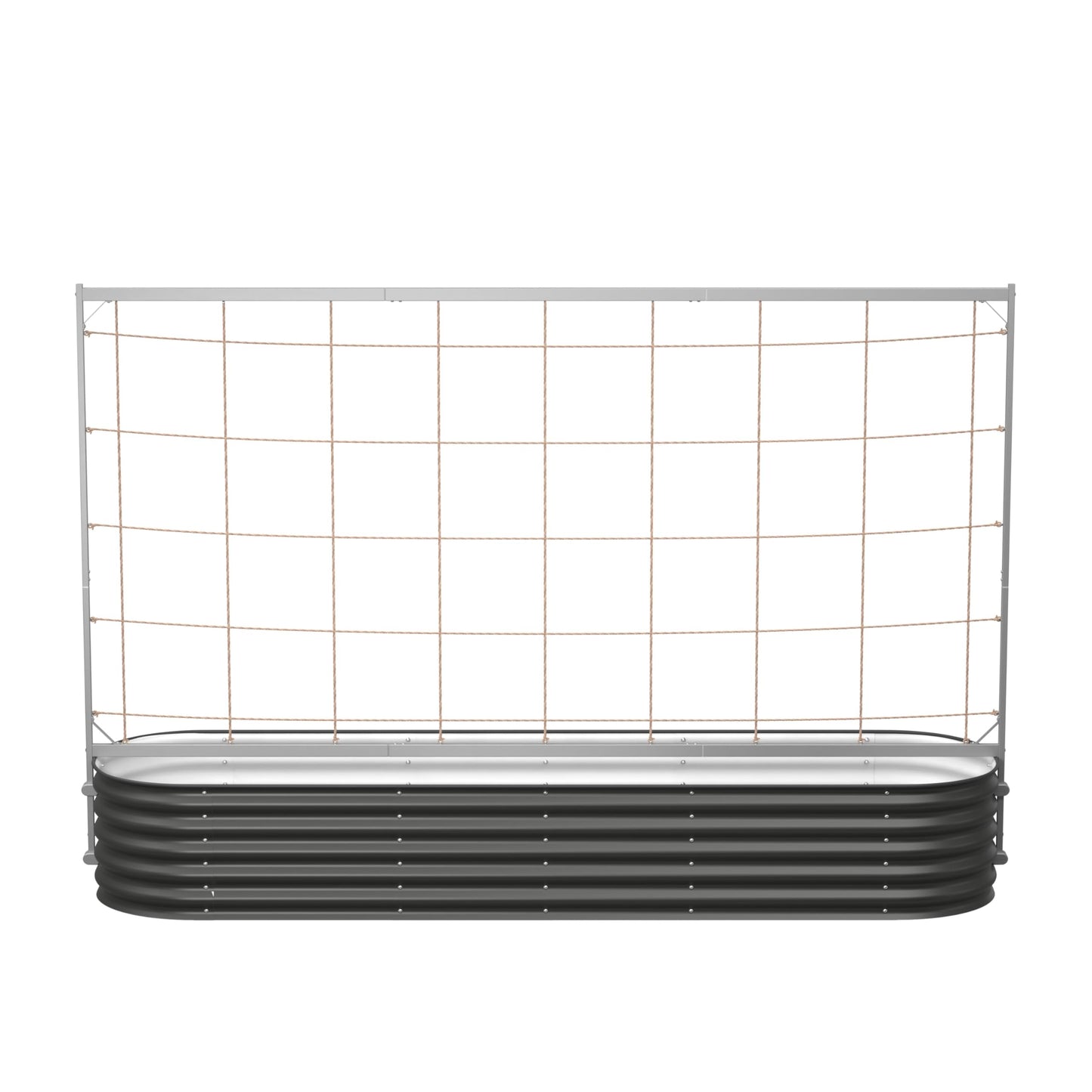 Vego Garden 17" Tall 10 in 1 2.5ft x 9.5ft Raised Garden Bed & 9.5ft Wide Metal Trellis