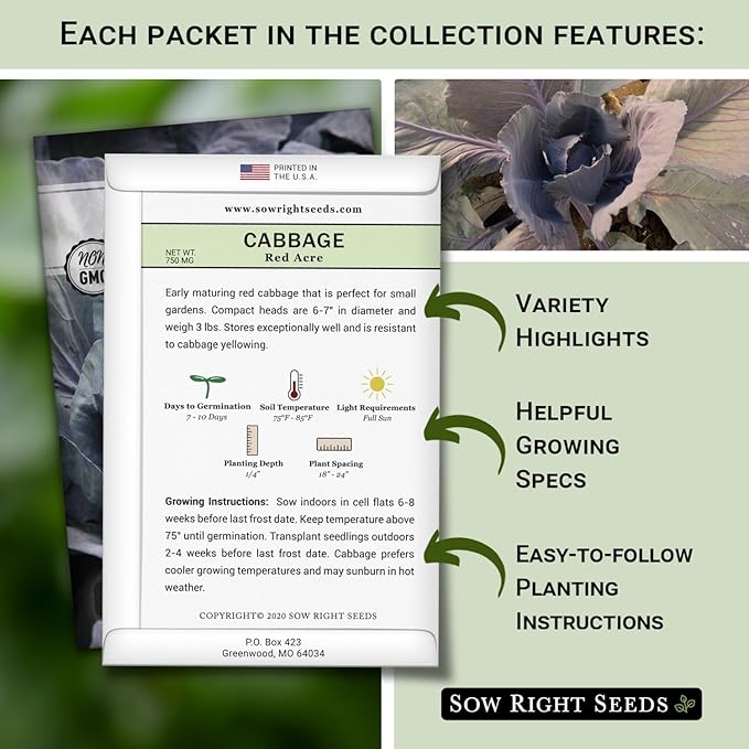 Sow Right Seeds - Complete Garden Seed Collection for Planting - 45 Non-GMO Heirloom Vegetable, Herb and Flower Varieties - Every Seed You Need to Plant and Grow a Bountiful Home Garden - Great Gift