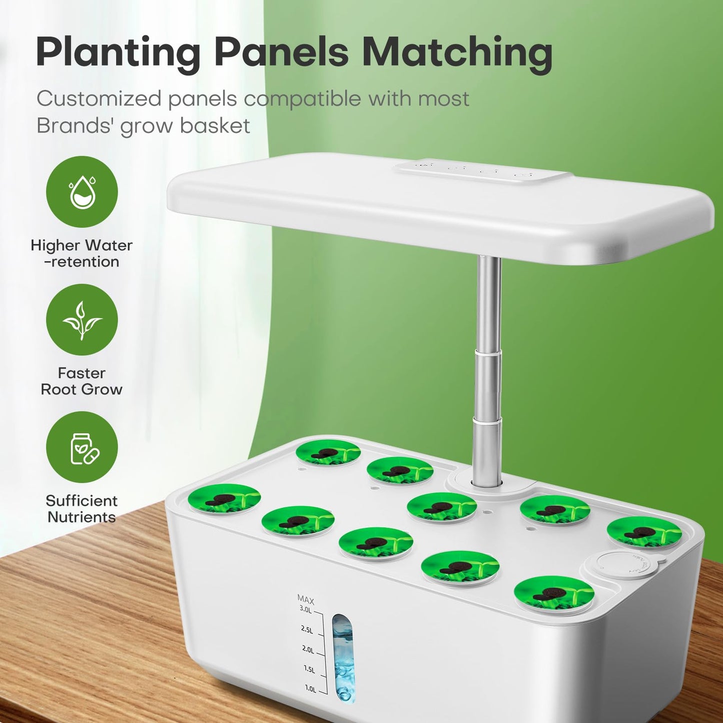 Indoor Garden Hydroponics Growing System, 60 Pods Vertical Garden with LED Grow Light - Plant Germination Kit Aeroponic Veggie Flower Fruit Growth with Smart Socket & Pump System for Home