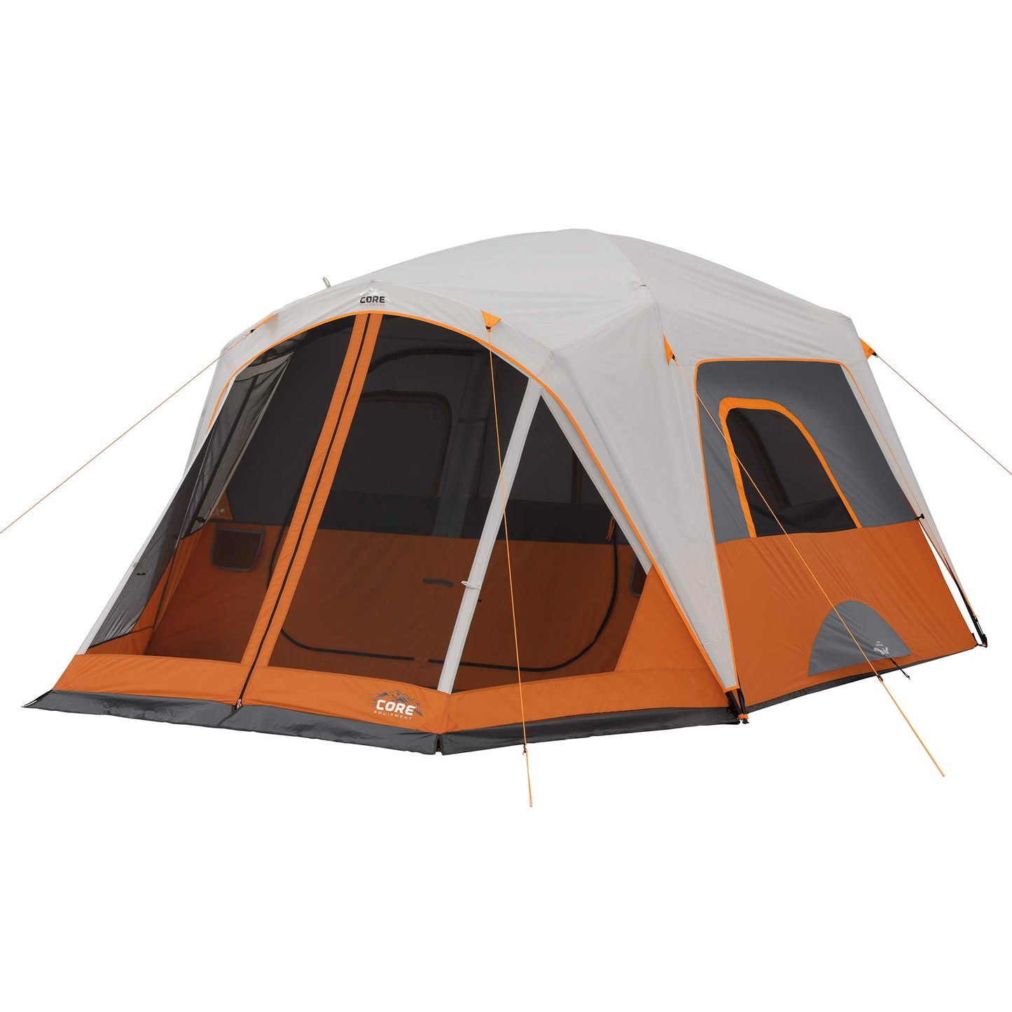 CORE 6 Person Cabin Tent with Screen Room | Portable Family Tent with Carry Bag for Outdoor Car Camping | Included Gear Loft for Camping Accessories