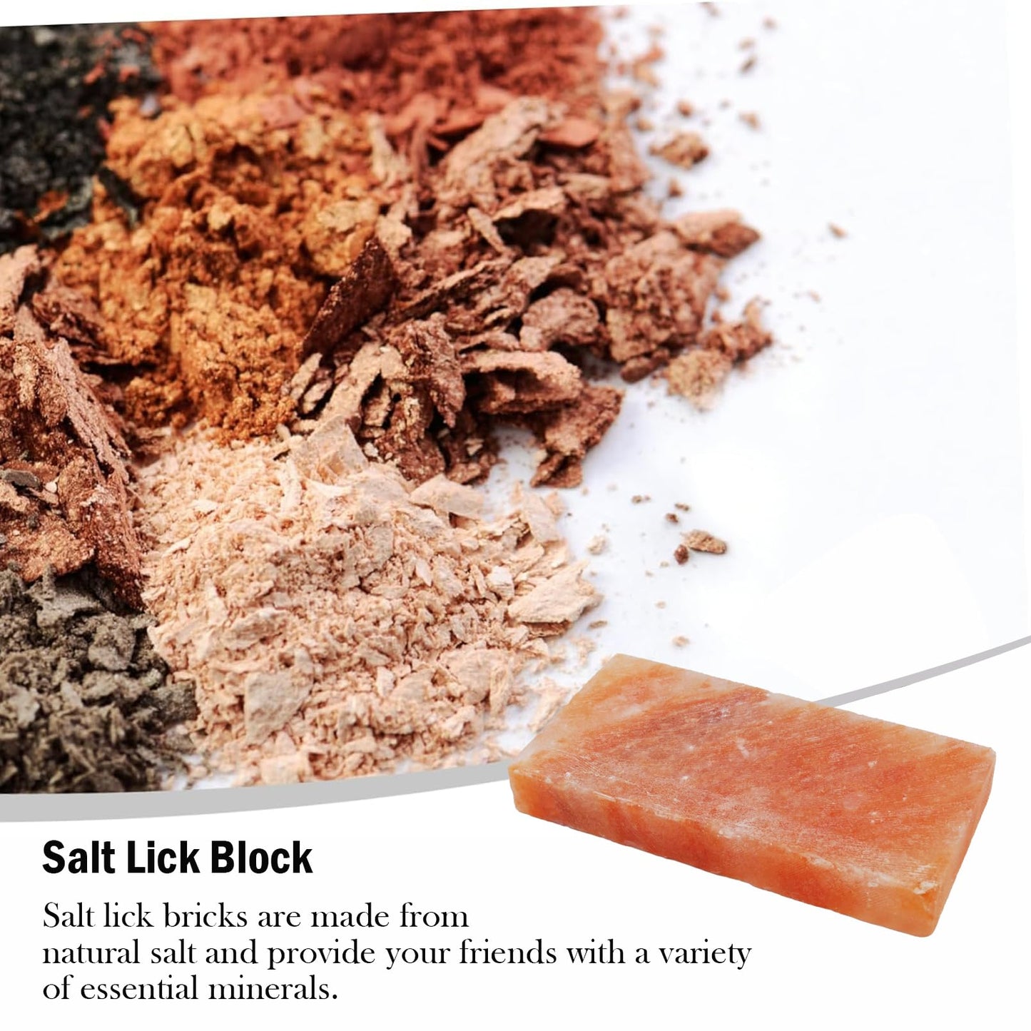 MUYG Himalayan Rectangle Horse Salt Lick Brick for Cattle, Goats, Cows and Other Livestock, 100% Natural Animal Salt Blocks for Deer Provide Minerals(1 Pcs | 8 x 4 x1 Inches)