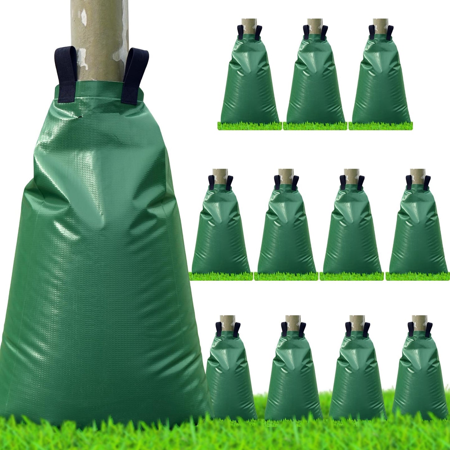Tree Watering Bags Slow Release:20 Gallon - Reusable Water Bags for Trees - Slow Lrrigation Suitable for Newly Planted or Established Trees in Hot Weather（12 Pack）