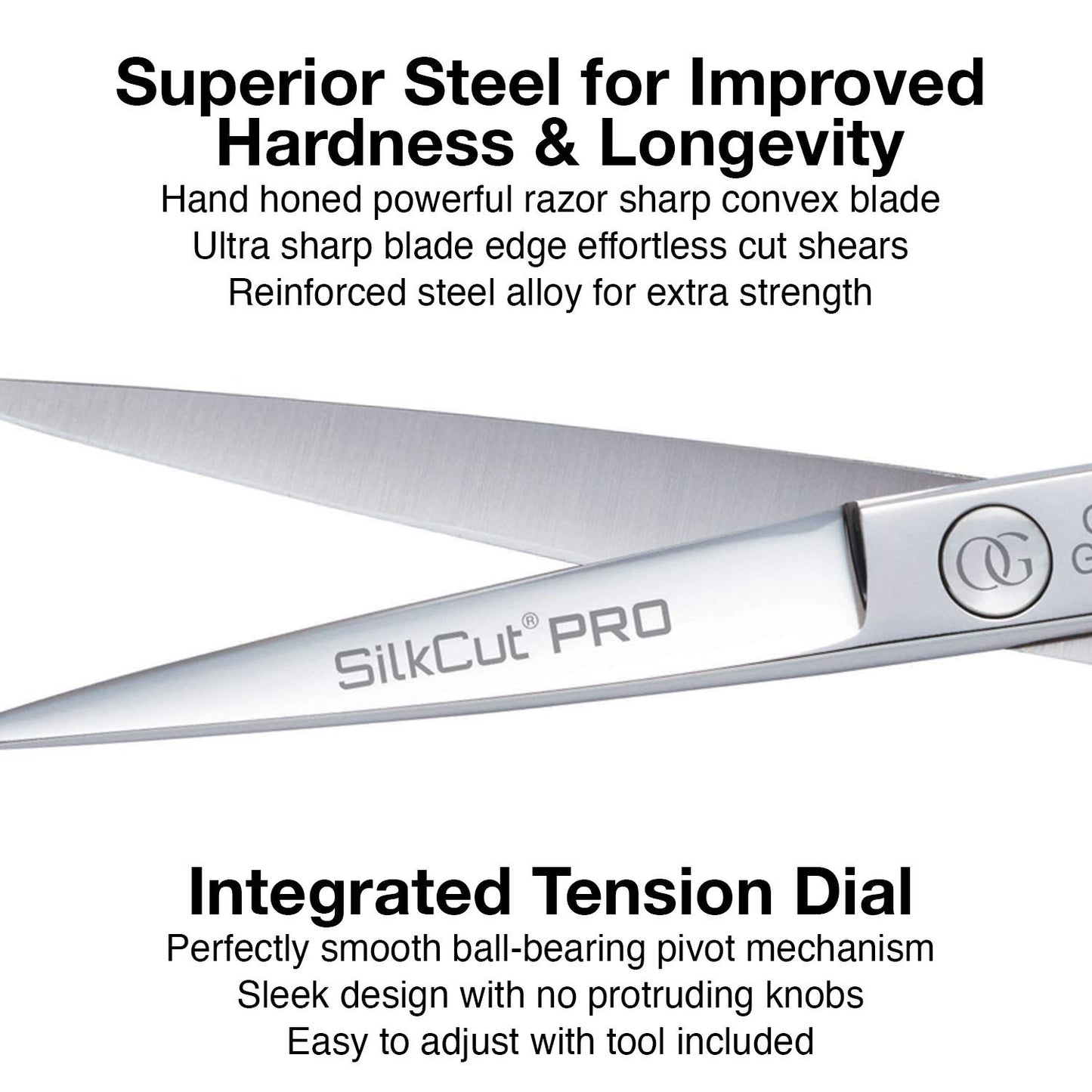 Olivia Garden SilkCutPro Shear and Thinner Zipper case deal (5" contains: SKP-50, SKP-T635)