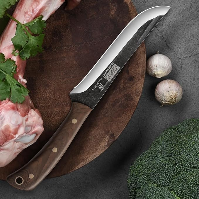Butcher Knife Set 3-Piece, Super Sharp Hand Forged Fillet Knife & Dividing Knives & Paring Knives Set, Upgraded High Carbon Stainless Steel Meat Cutting for Home, Outdoor