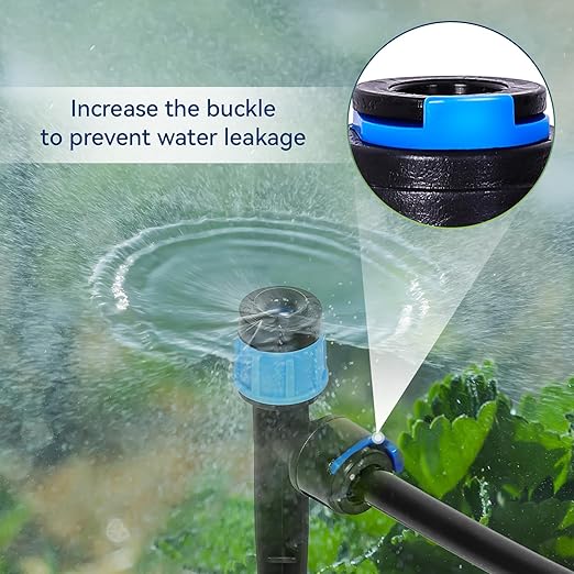 40PCS 1/4 inch Tubing Drip Irrigation Emitters Sprayer,360 Degree Drip Emitter Sprayer with Stake, Irrigation Dripper Sprinklers for Drip Irrigation System